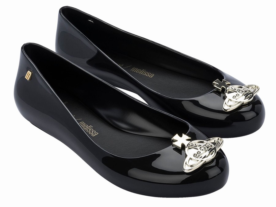 Bailarinas Melissa Vivienne Westwood Sweet Love Viv Mujer - Negras - Argentina FPO-139025
